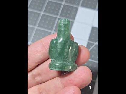 #1 - 1.5" Green Aventurine Middle Finger Gesture