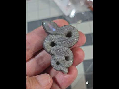#4 Labradorite Snake Carving