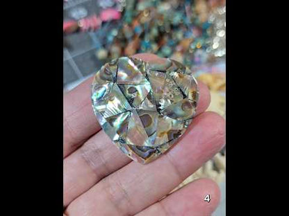 #4 Statement Shell Mosaic Heart Cabochon