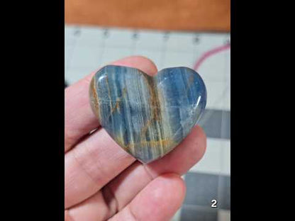 #2 Blue Banded Calcite Heart