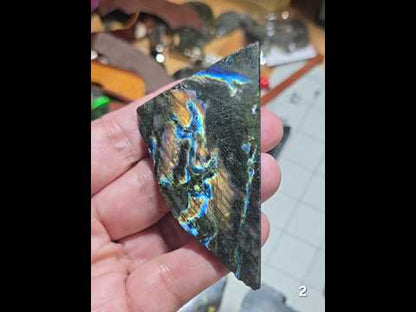 #2 Madagascar Rainbow Labradorite Slice