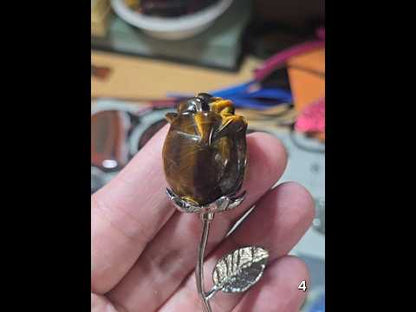 #4 Tiger Eye Rose w/Stem