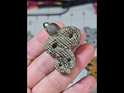 #2 Gold Pyrite Snake Carving