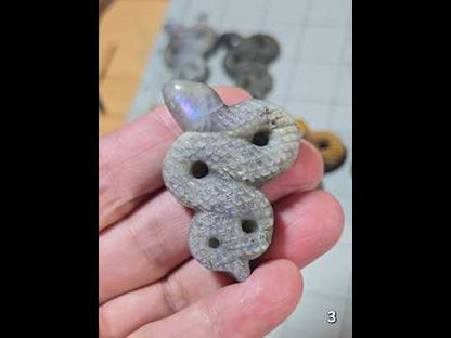 #3 Labradorite Snake Carving