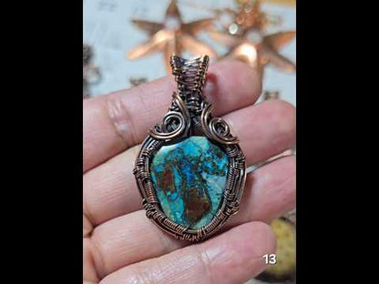 #13 Azurite Wire-wrapped Gemstone Pendants