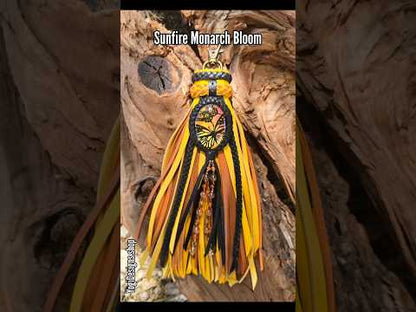 8" Sunfire Monarch Bloom Leather Tassel