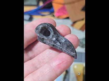 #3 Labradorite Raven Skull