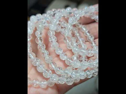 6mm Clear Crackled Quartz Bracelets
