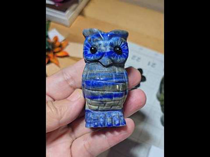 Lapis Lazuli Owl Carving