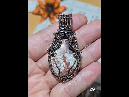 #29 Crazy Lace Agate Wire-wrapped Pendant