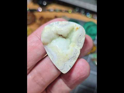 Moss Agate Druzy Statement Cabochon