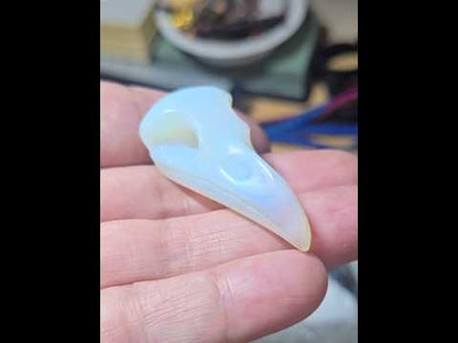 Opalite Raven Skull