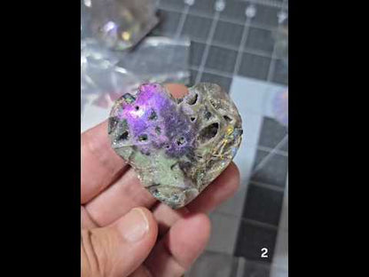 #2 Angel Aura Sphalerite Druzy Heart