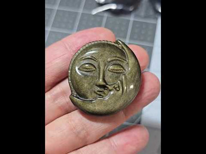 Golden Obsidian SunMoon Face