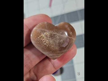 #3 Peach Moonstone Heart