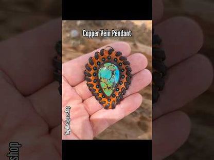 Copper Vein Leather Pendant