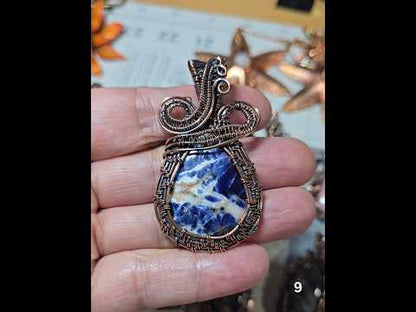 #9 Sodalite Wire-wrapped Pendant