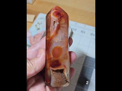 #2 Carnelian Druzy Tower