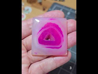 #3 Pink Druzy Agate