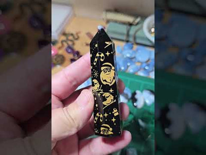 Black Obsidian Christmas Points