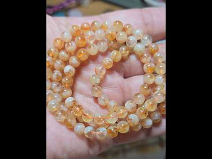 6mm Golden Healer Quartz Bead Strand