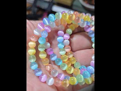 6mm Aura Selenite Bracelets