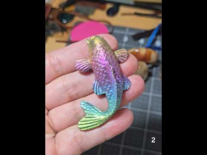Bismuth Coy Fish Carving