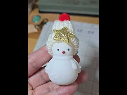 White Jade Snowman Carving