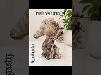 Chocolate Jade Horsehead Carving