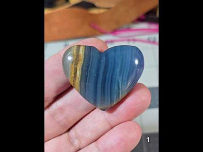 #1 Blue Banded Calcite Heart