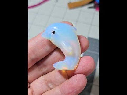 Opalite Dolphin Carving