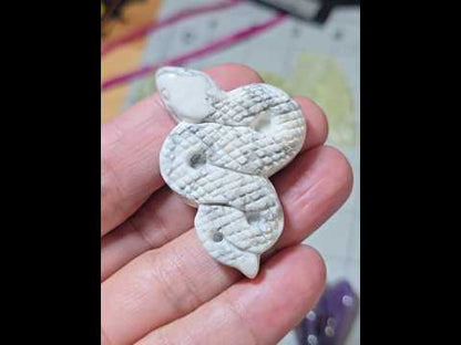 Howlite Snake Carving