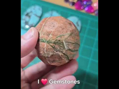 Faceted Unakite Healing Ball