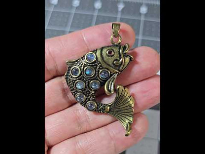 Labradorite Fish Pendant