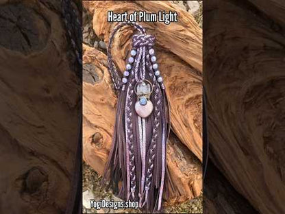 13" Heart of Plum Light Leather Tassel