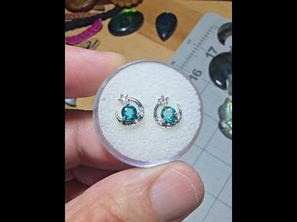 Green Topaz Stud Earrings