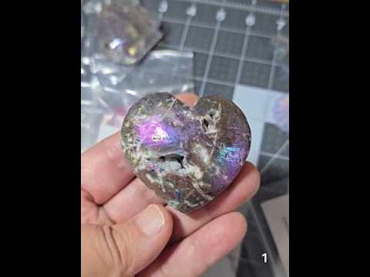 #1 Angel Aura Sphalerite Druzy Heart