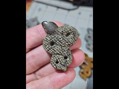 #1 Gold Pyrite Snake Carving