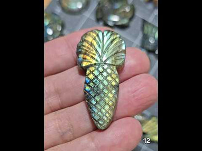 #12 Carved Pineapple Labradorite Cabochon
