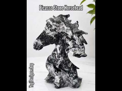 Picasso Stone Horsehead Carving