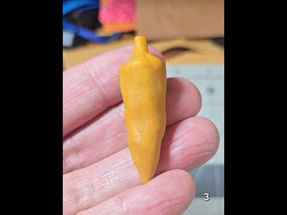 #3 Yellow Jade Chili Pepper Carving