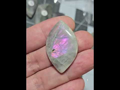 #1 Grey Labradorite Leaf-Shape