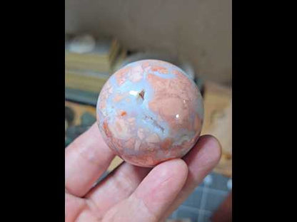 Cotton Candy Agate Druzy Sphere