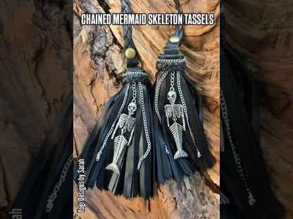 Chained Mermaid Skeleton Leather Tassels