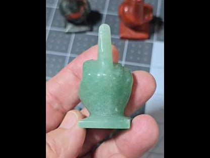 2" Green Aventurine Middle Finger Gesture