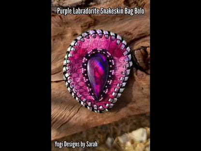 Snakeskin Purple Labradorite Bag Bolo