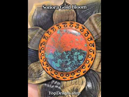Sonora Gold Bloom — Statement Bolo Neckpiece (Convertible Design)