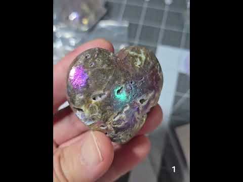 #1 Angel Aura Sphalerite Druzy Heart