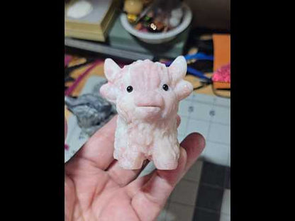 Pink Opal Baby Highland Cow