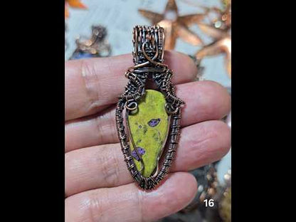 #16 Atlantisite Wire-wrapped Pendant